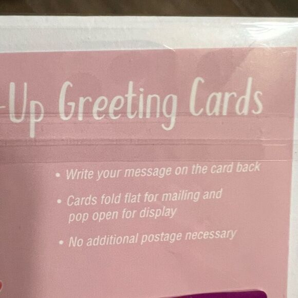 Pop-up Flowers Goldfish Valentine’s Day Card 4.5” x 4.5” Pink Blue White NWT New - Picture 8 of 9